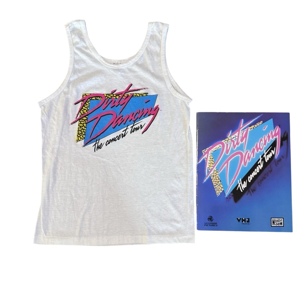 Vintage 1988 Dirty Dancing The Concert Tour Book & Promo Tank‎ Top XL Mt Dew 80s